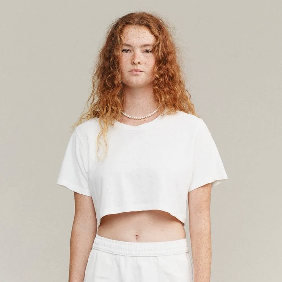 Jungmaven Super Cropped Lorel Tee in Teal, size XL - Picture 4 of 4